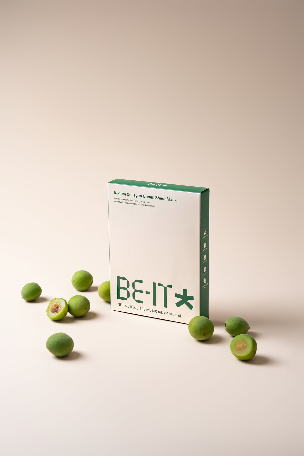 BE-IT K-Plum Korean Collagen Face Mask (4 Packs)